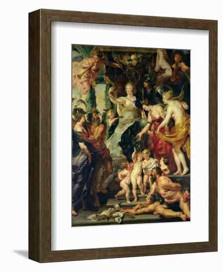 The Felicity of the Regency, 1621-25-Peter Paul Rubens-Framed Giclee Print