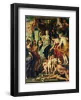 The Felicity of the Regency, 1621-25-Peter Paul Rubens-Framed Giclee Print