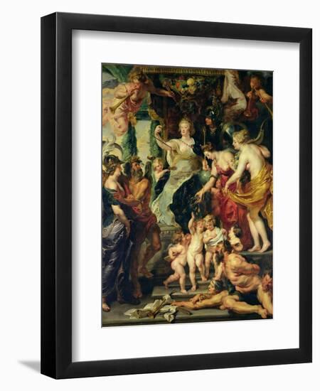 The Felicity of the Regency, 1621-25-Peter Paul Rubens-Framed Giclee Print