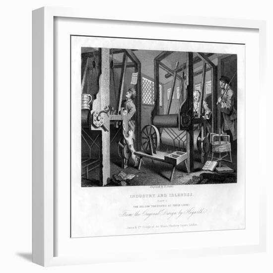 The Fellow Prentices at their Looms, Plate I of Industry and Idleness, 1833-E Smith-Framed Giclee Print