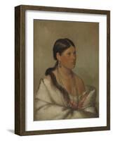 The Female Eagle, Shawano, 1830-George Catlin-Framed Giclee Print