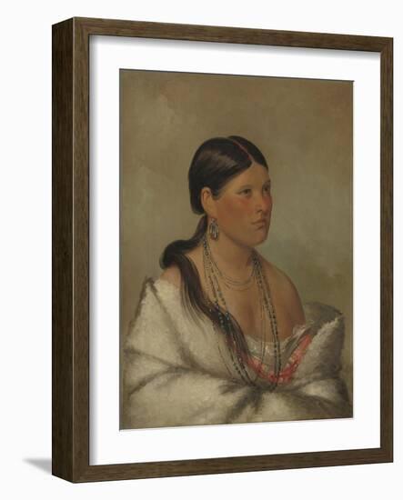 The Female Eagle, Shawano, 1830-George Catlin-Framed Giclee Print