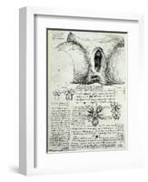 The Female Sexual Organs, Facsimile Copy-Leonardo da Vinci-Framed Giclee Print