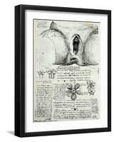 The Female Sexual Organs, Facsimile Copy-Leonardo da Vinci-Framed Giclee Print