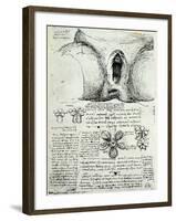 The Female Sexual Organs, Facsimile Copy-Leonardo da Vinci-Framed Giclee Print