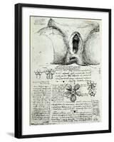 The Female Sexual Organs, Facsimile Copy-Leonardo da Vinci-Framed Giclee Print