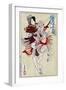 The Female Warrior Hangaku, Japanese Wood-Cut Print-Lantern Press-Framed Art Print