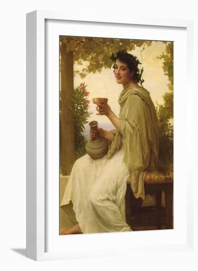 The Female Wine Enthusiast-William Adolphe Bouguereau-Framed Art Print