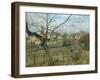 The Fence, 1872-Camille Pissarro-Framed Giclee Print