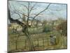 The Fence, 1872-Camille Pissarro-Mounted Giclee Print