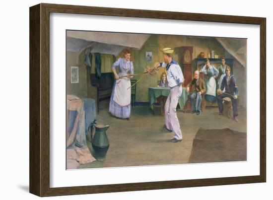 The Fencing Lesson, 1893-Frederick James McNamara Evans-Framed Giclee Print