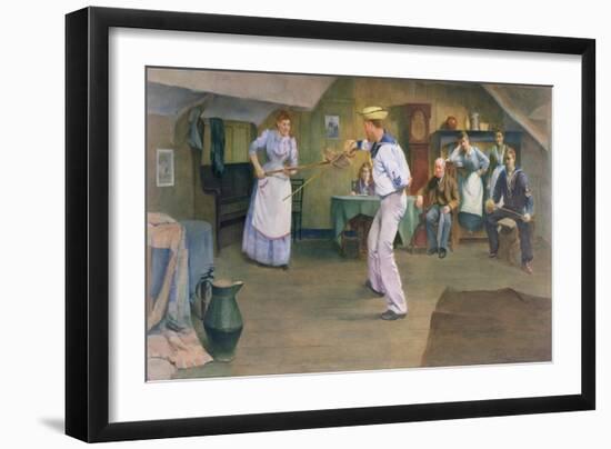 The Fencing Lesson, 1893-Frederick James McNamara Evans-Framed Giclee Print