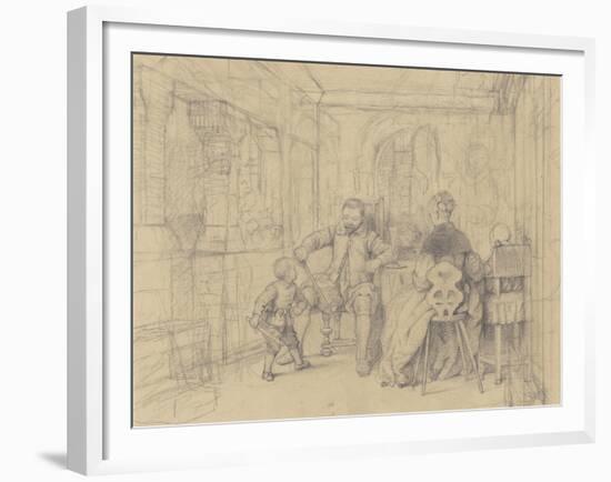 The Fencing Lesson, c.1847-49-Richard Caton Woodville-Framed Giclee Print