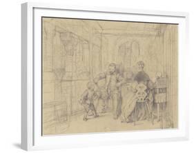 The Fencing Lesson, c.1847-49-Richard Caton Woodville-Framed Giclee Print