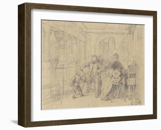 The Fencing Lesson, c.1847-49-Richard Caton Woodville-Framed Giclee Print