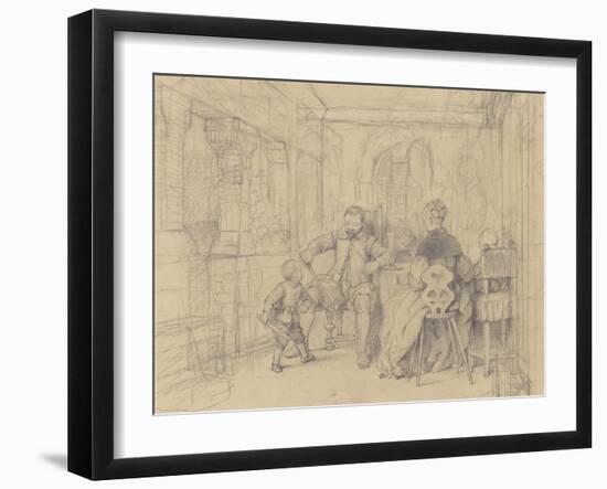 The Fencing Lesson, c.1847-49-Richard Caton Woodville-Framed Giclee Print