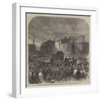 The Fenian Trials at Manchester, the Prisoners Leaving the New Bailey for the Assize Court-Charles Robinson-Framed Giclee Print