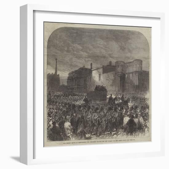 The Fenian Trials at Manchester, the Prisoners Leaving the New Bailey for the Assize Court-Charles Robinson-Framed Giclee Print