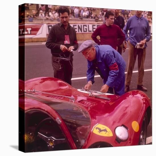 The Ferrari Pit, Le Mans, France, 1965-null-Stretched Canvas