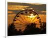 The Ferris Wheel at the Ingham County Fair is Silhouetted against the Setting Sun-null-Framed Photographic Print