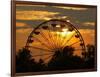 The Ferris Wheel at the Ingham County Fair is Silhouetted against the Setting Sun-null-Framed Photographic Print