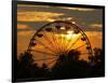 The Ferris Wheel at the Ingham County Fair is Silhouetted against the Setting Sun-null-Framed Photographic Print