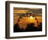 The Ferris Wheel at the Ingham County Fair is Silhouetted against the Setting Sun-null-Framed Photographic Print