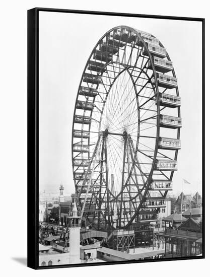 The Ferris Wheel at the World's Columbian Exposition of 1893 in Chicago-null-Framed Stretched Canvas