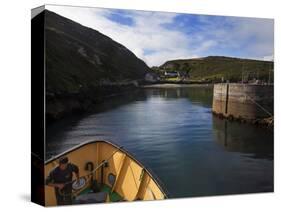 The Ferry Approaching the North Harbour,Cape Clear Island,County Cork, Ireland.-null-Stretched Canvas