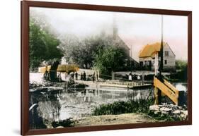The Ferry at Bablock Hythe, Oxfordshire, 1926-null-Framed Giclee Print