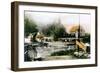 The Ferry at Bablock Hythe, Oxfordshire, 1926-null-Framed Giclee Print