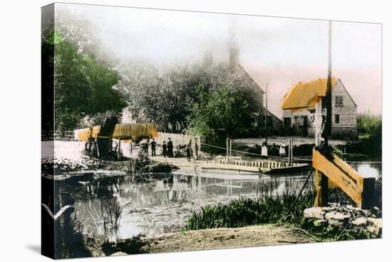 The Ferry at Bablock Hythe, Oxfordshire, 1926-null-Stretched Canvas