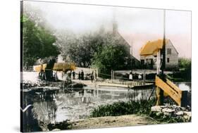 The Ferry at Bablock Hythe, Oxfordshire, 1926-null-Stretched Canvas