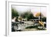 The Ferry at Bablock Hythe, Oxfordshire, 1926-null-Framed Giclee Print