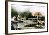 The Ferry at Bablock Hythe, Oxfordshire, 1926-null-Framed Giclee Print