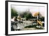 The Ferry at Bablock Hythe, Oxfordshire, 1926-null-Framed Giclee Print