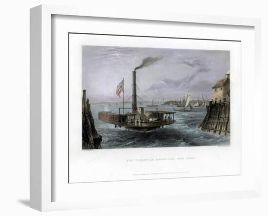 The Ferry at Brooklyn, New York, USA, 1838-George Richardson-Framed Giclee Print