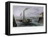 The Ferry at Brooklyn, New York, USA, 1838-George Richardson-Framed Stretched Canvas