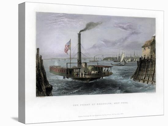 The Ferry at Brooklyn, New York, USA, 1838-George Richardson-Stretched Canvas