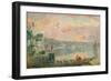 The Ferry at La Bouille-Albert-Charles Lebourg-Framed Giclee Print