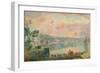 The Ferry at La Bouille-Albert-Charles Lebourg-Framed Giclee Print