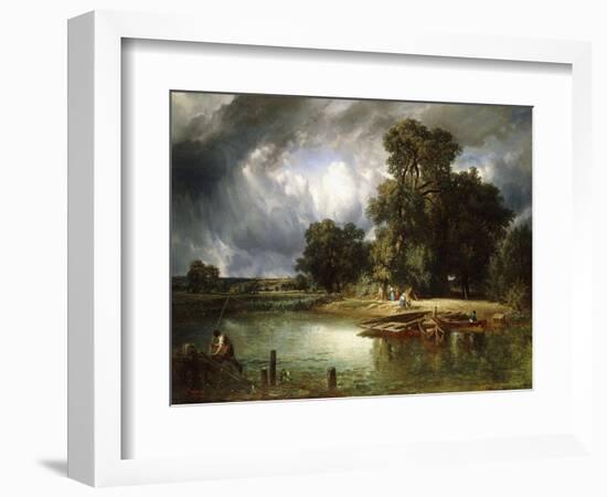 The Ferry Crossing, 1849-Constant-emile Troyon-Framed Giclee Print