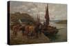 The Ferry (Oil on Canvas)-Charles James Adams-Stretched Canvas