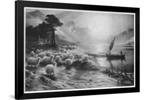 'The Ferry on the Loch', c1890, (1911)-Joseph Farquharson-Framed Giclee Print