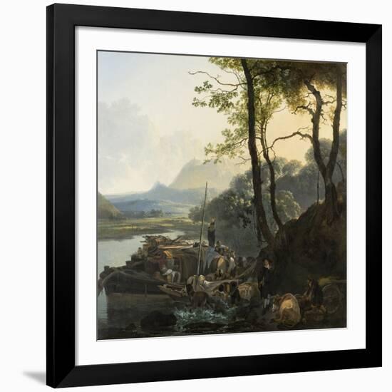 The Ferryboat, C.1657 (Oil on Canvas)-Adam Pynacker-Framed Giclee Print