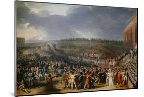 The Festival at Champ de Mars July 14, 1790-Charles Thevenin-Mounted Giclee Print