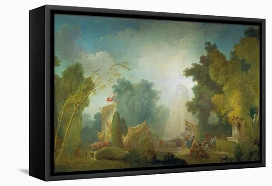 The Festival in the Park of St, Cloud, 1778-80-Jean-Honoré Fragonard-Framed Stretched Canvas