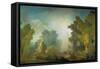 The Festival in the Park of St, Cloud, 1778-80-Jean-Honoré Fragonard-Framed Stretched Canvas