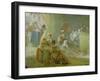 The Festival in the Park of St. Cloud, 1778-80-Jean-Honoré Fragonard-Framed Giclee Print