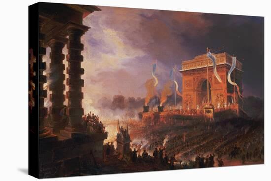 The Festival of Fraternite' (Brotherhood) at Place de l'Etoile on April 20, 1848-Jean-Jacques Champin-Stretched Canvas